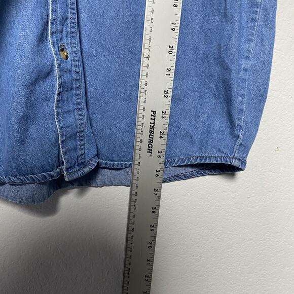 Vintage Outback Rider Button Down Chambray Mens Medium Western Rugged Workwear - Picture 4 of 5